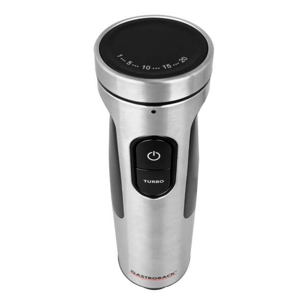GASTROBACK 60973 4 in 1 XXL Hand Blender Professional 1500W Stainless Steel Titanium Coated 20 Speed Levels and Turbo