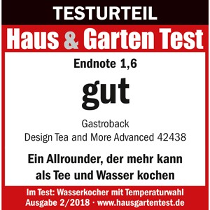 GASTROBACK® Tea Maker and Water Kettle - 62438 Design Tea & More Advanced