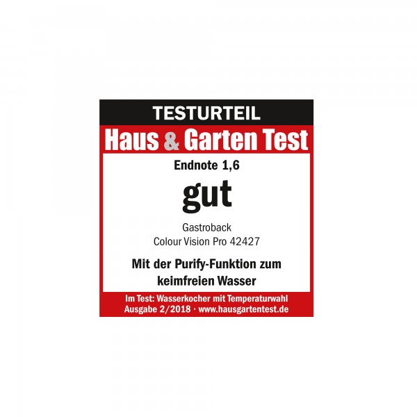 GASTROBACK® Water Kettle - 62427 Water Kettle Colour Vision Pro