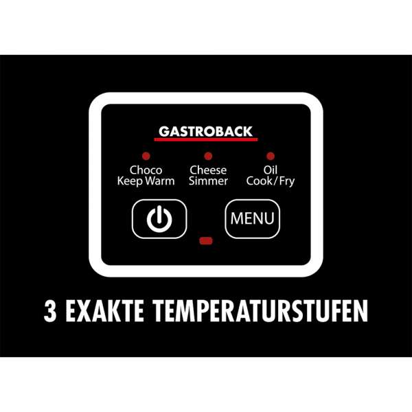 GASTROBACK® Fondue - 42568 - Fondue Multicook 4-in-1 & Hotplate - 13-piece fondue set with induction frying pan and cooking pot for up to 8 people