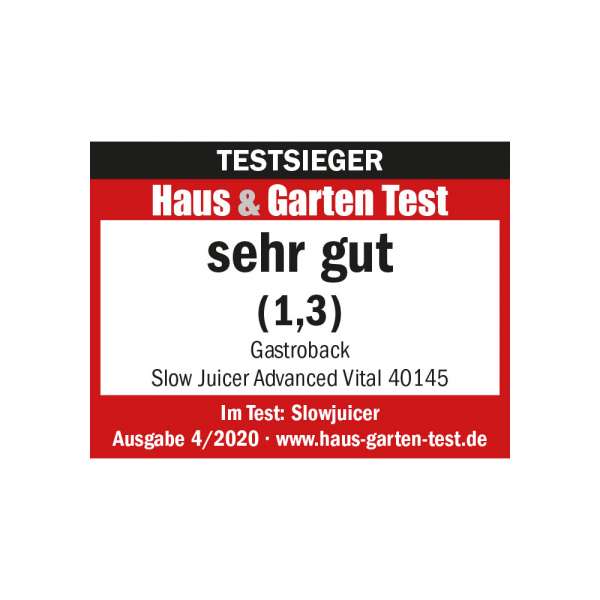 GASTROBACK® Juicer - 60145 - Slow Juicer Advanced Vital