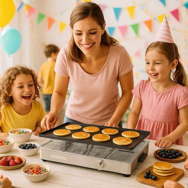 GASTROBACK - 62563 - Raclette Grill & Pancake Station - for 8 people - 2-in-1 - versatile multifunctional device - XXL double pans