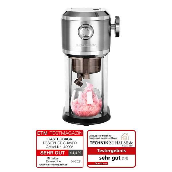 GASTROBACK® Ice Shaver - Slushy Maker - Ice Cream Maker - Ice-Scraper - 62905 - Design Ice Shaver